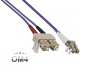 Preview: LWL Kabel OM4, 50µ, LC / SC Stecker Multimode, erikaviolett, duplex, LSZH, 1m